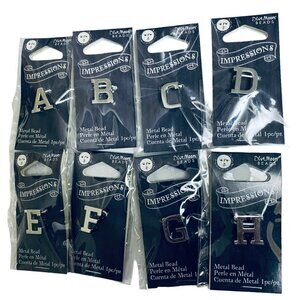 17 piece Lot of Initial Pendants for Jewelry Making Craft Supplies